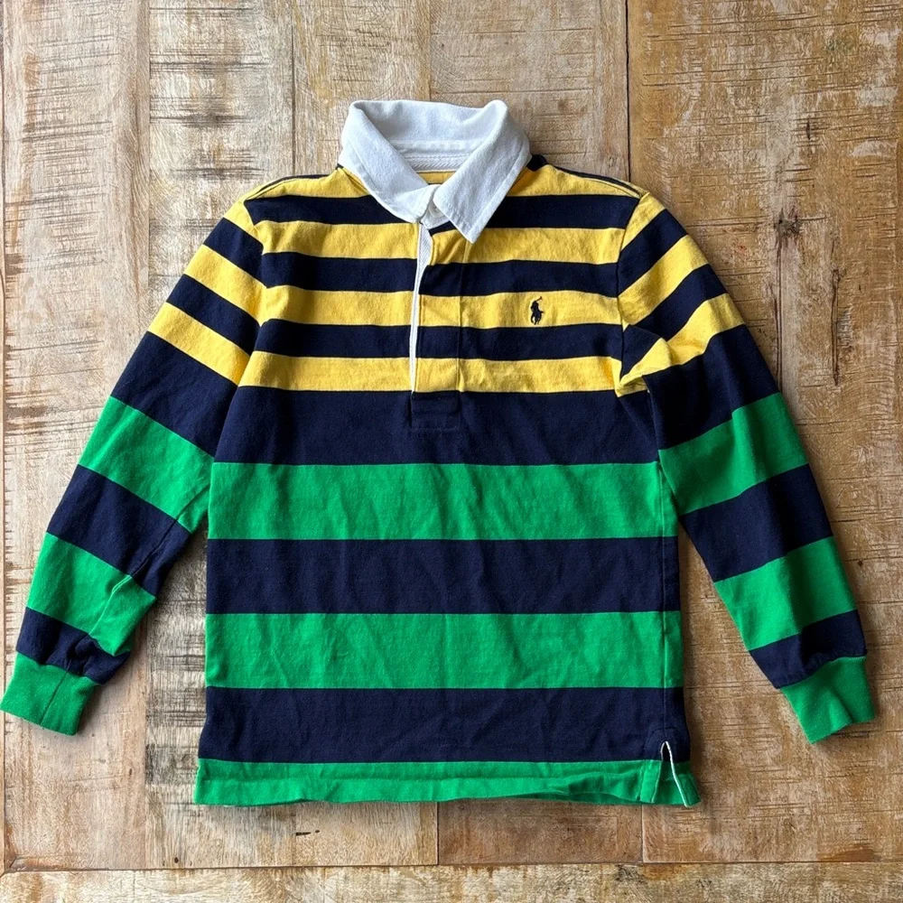 Ralph Lauren Boys Striped Polo Shirt size 6 - Picture 2 of 5